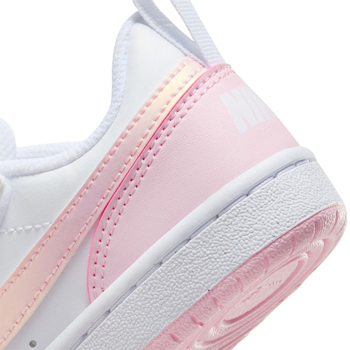 Nike Court Borough Low Recraft Ps Bianco Rosa -Scarpe Ginnastica Bambina