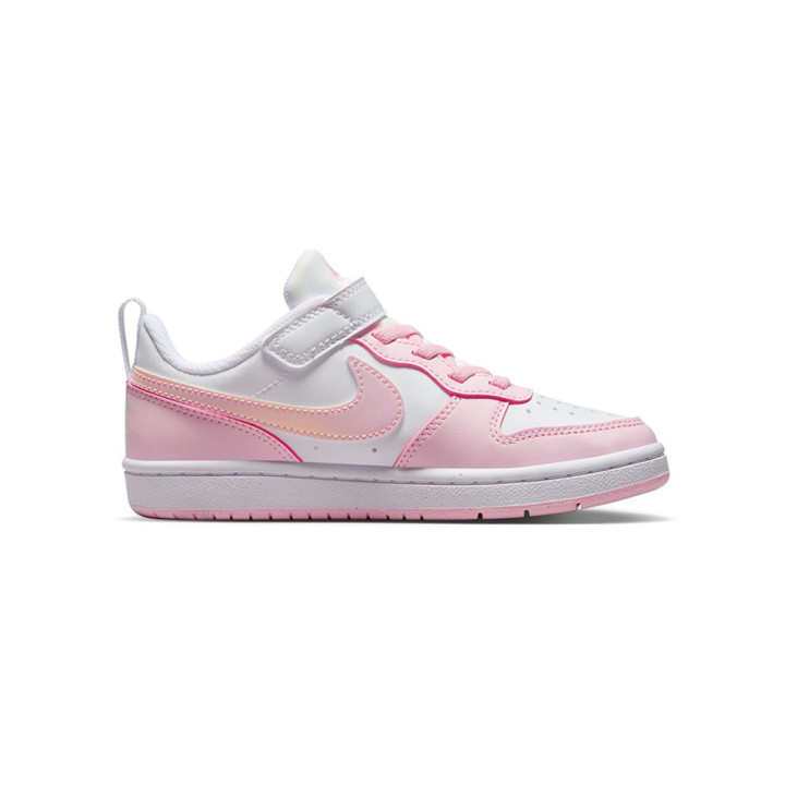 Nike Court Borough Low Recraft Ps Bianco Rosa -Scarpe Ginnastica Bambina