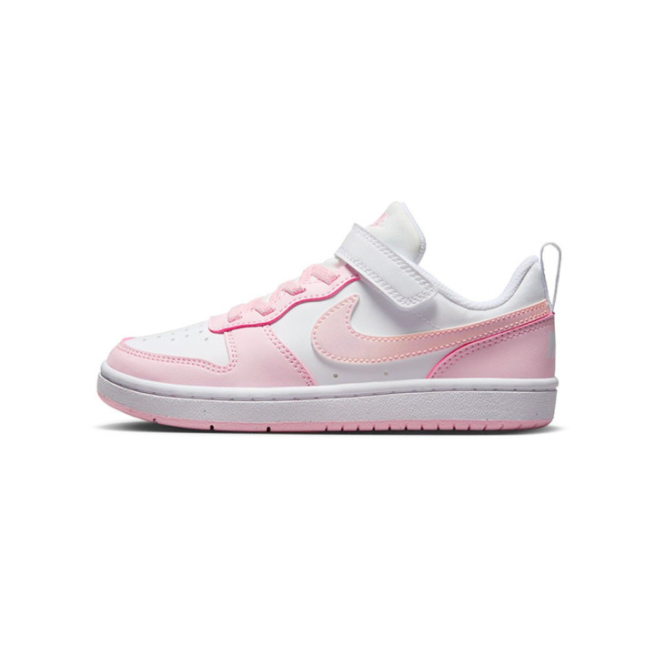 Nike Court Borough Low Recraft Ps Bianco Rosa -Scarpe Ginnastica Bambina
