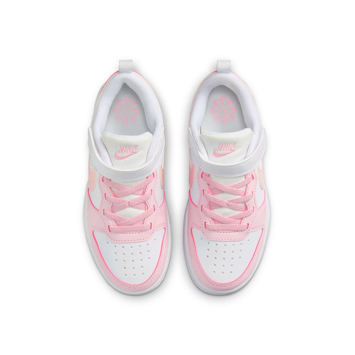 Nike Court Borough Low Recraft Ps Bianco Rosa -Scarpe Ginnastica Bambina