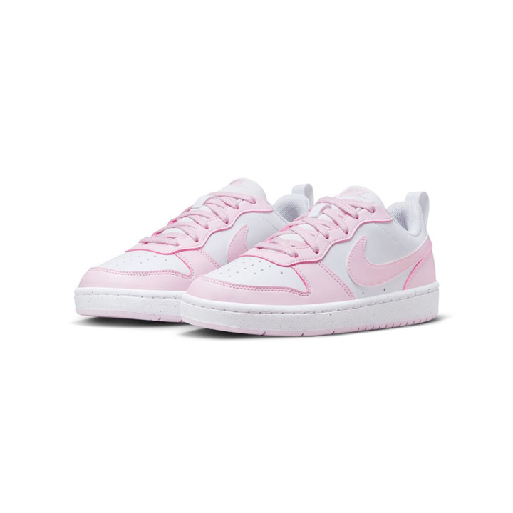 Nike Court Borough Low Recraft Gs Bianco Rosa -Scarpe Ginnastica Bambina