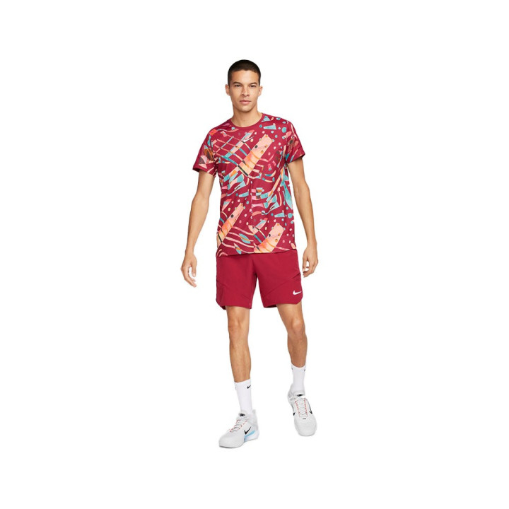 Nike Maglia Tennis Slam Ny Geode Teal Bianco Uomo