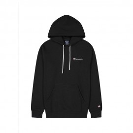 Champion Felpa Con Cappuccio Logo Piccolo Nero Bianco Donna