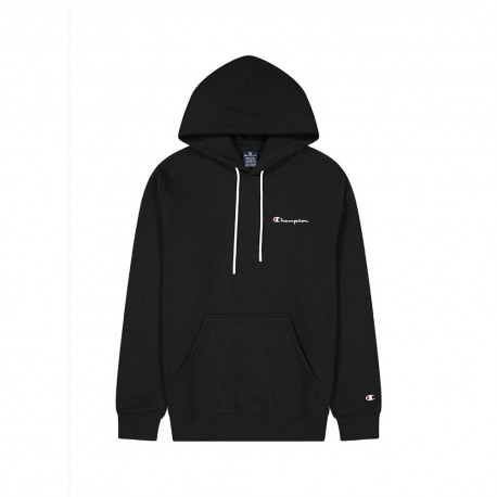 Champion Felpa Con Cappuccio Logo Piccolo Nero Donna