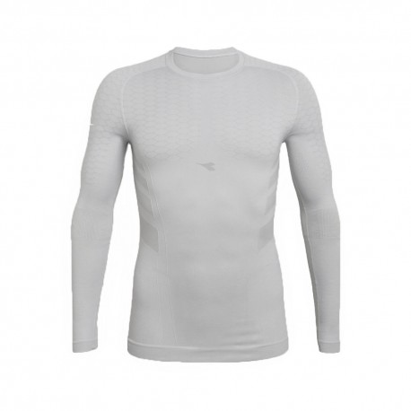 Diadora T-Shirt Running Ml Act Hp Bianco Uomo