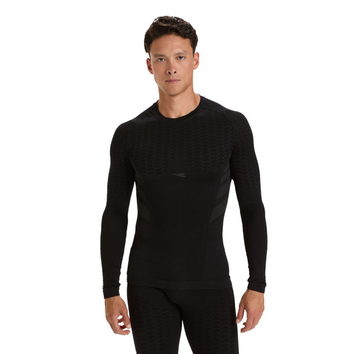 Diadora T-Shirt Running Ml Act Hp Nero Uomo