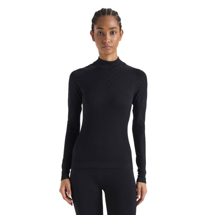 Diadora T-Shirt Running Ml Turtle Neck Act Hp Nero Donna
