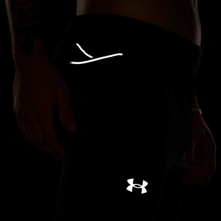 Under Armour Leggings Running Qualifier Elite Cold Nero Jet Gray Reflective Uomo