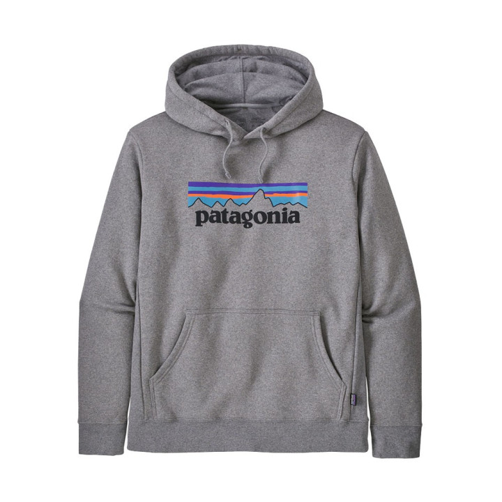 Patagonia Felpa Trekking P-6 Logo Uprisal Hoody Gravel Heather Uomo