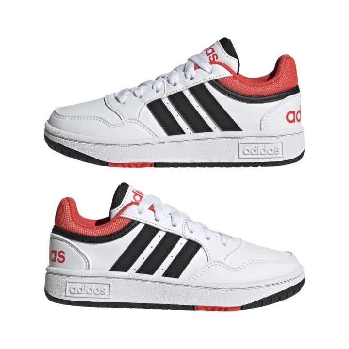 ADIDAS Hoops 3.0 K Gs Bianco Nero - Sneakers Bambino