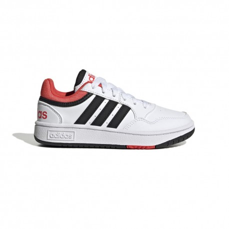 ADIDAS Hoops 3.0 K Gs Bianco Nero - Sneakers Bambino