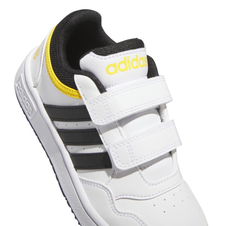 ADIDAS Hoops 3.0 Cf C Ps Bianco Nero Giallo - Sneakers Bambino