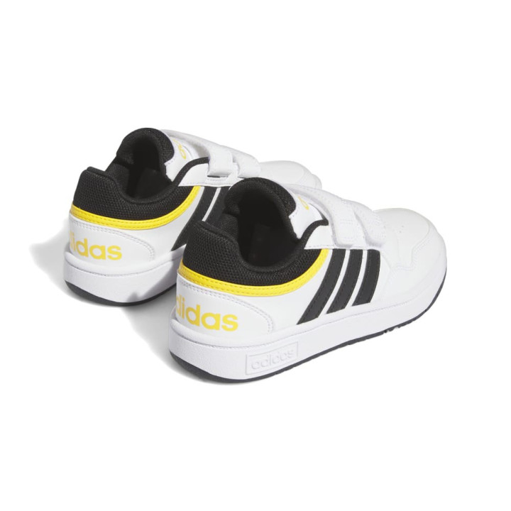 ADIDAS Hoops 3.0 Cf C Ps Bianco Nero Giallo - Sneakers Bambino