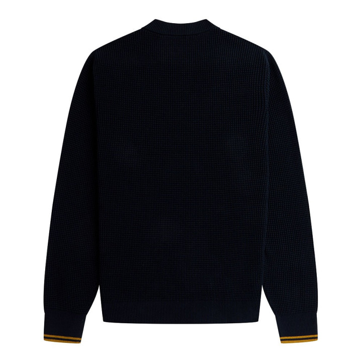 Fred Perry Maglioncino Girocollo Blu Uomo