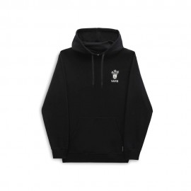 Vans Felpa Con Cappuccio Logo Back Nero Bambino