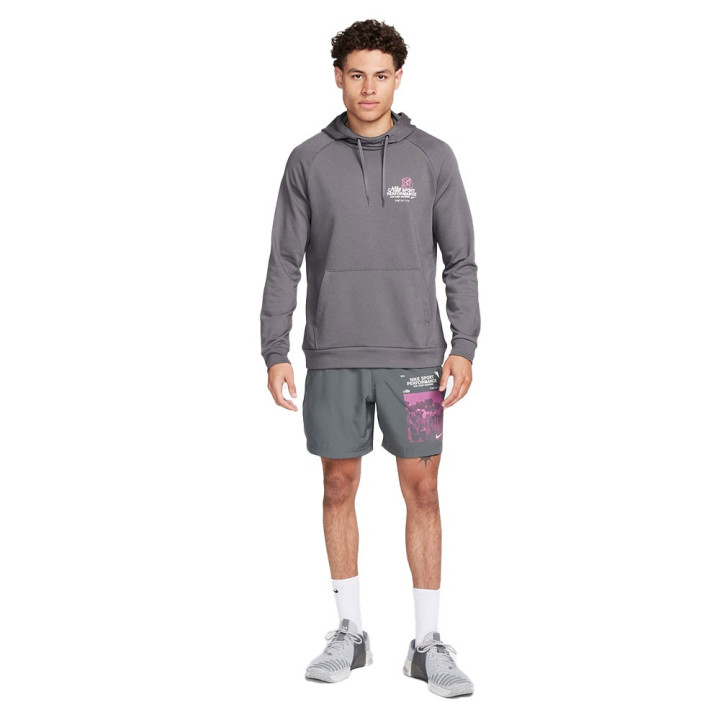 Nike Felpa Palestra Train Logo Back Bianco Uomo