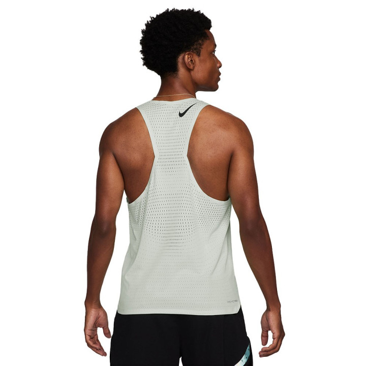Nike Canotta Running Df Aroswift Summit Bianco Nero Uomo