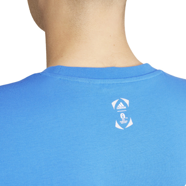 ADIDAS Maglia Calcio Italia Euro 24 Azzurro Bianco Uomo