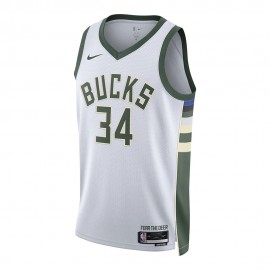 Nba Bucks Anteto 22 bianco verde
