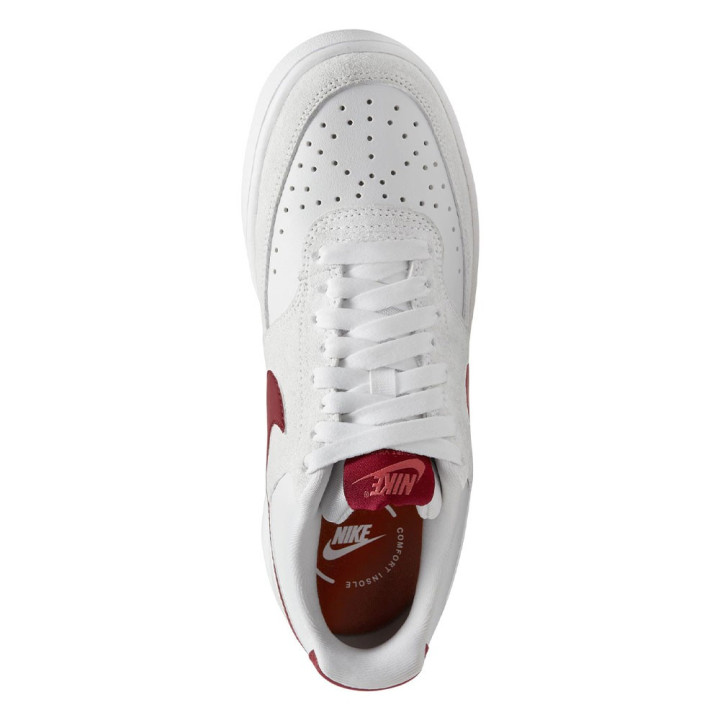 Nike Court Vision Lo Bianco Rosso - Sneakers Donna