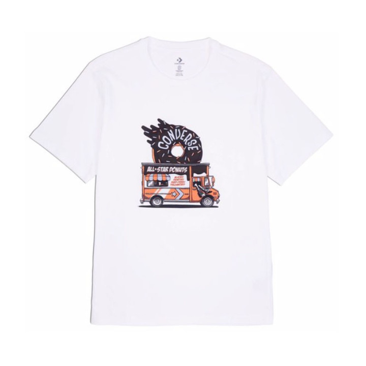 Converse T-Shirt Bianco Nero Uomo