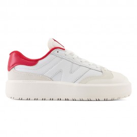 Ct302 Lea Suede bianco rosso