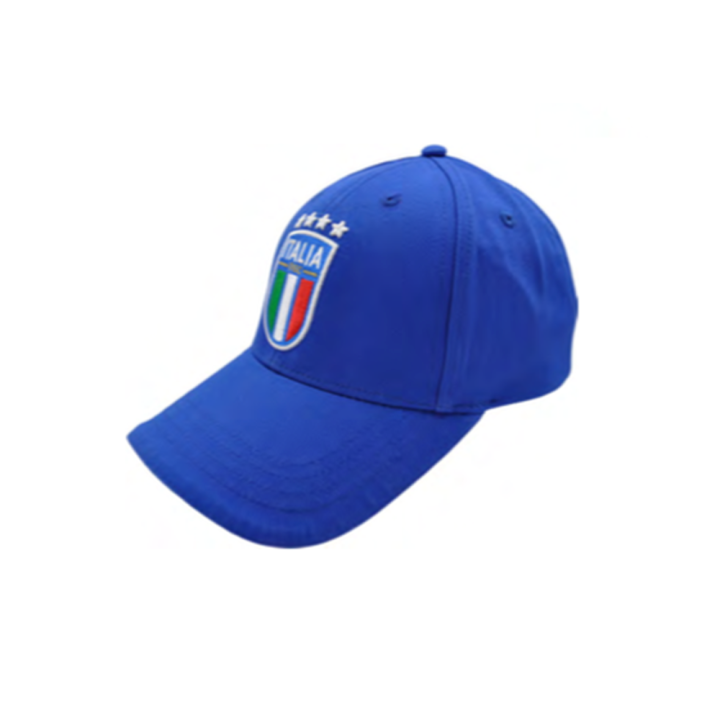 Imma Cappellino Sr Italia Ricamo Bianco Azzurro Uomo