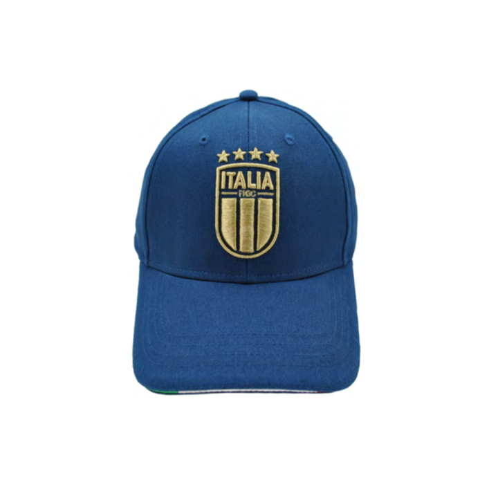 Imma Cappellino Sr Italia Ricamo Blu Oro Uomo