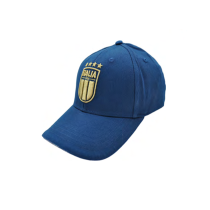 Imma Cappellino Sr Italia Ricamo Blu Oro Uomo