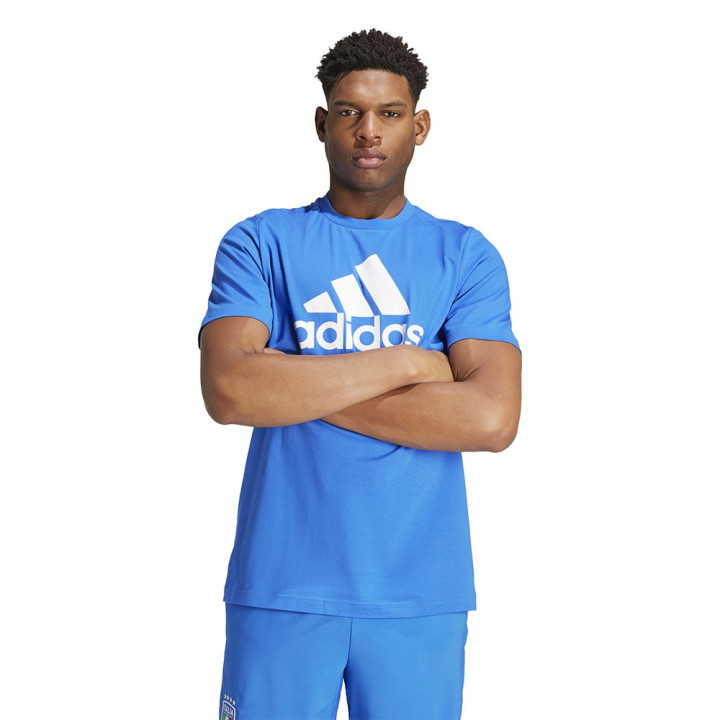 ADIDAS Maglia Calcio Italia Dna Graphic Azzurro Bianco Uomo