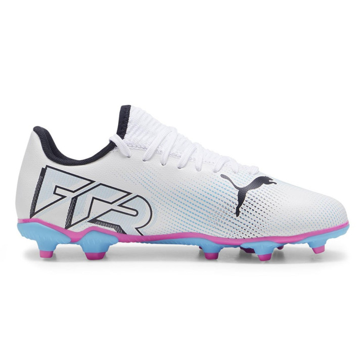 Puma Jr Future 7 Play Fg/Ag Bianco Rosso Nero - Scarpe Da Calcio Bambino