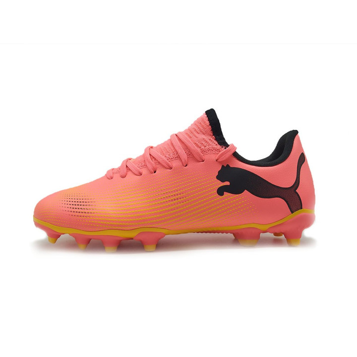 Puma Jr Future 7 Play Fg/Ag Arancio Nero - Scarpe Da Calcio Bambino