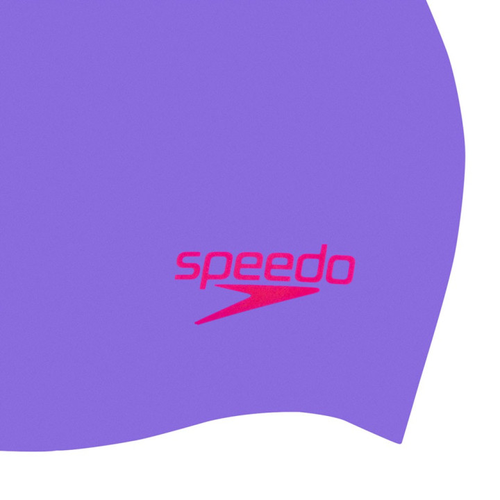 Speedo Cuffia Piscina Silic Moulded Viola Rosso Bambino
