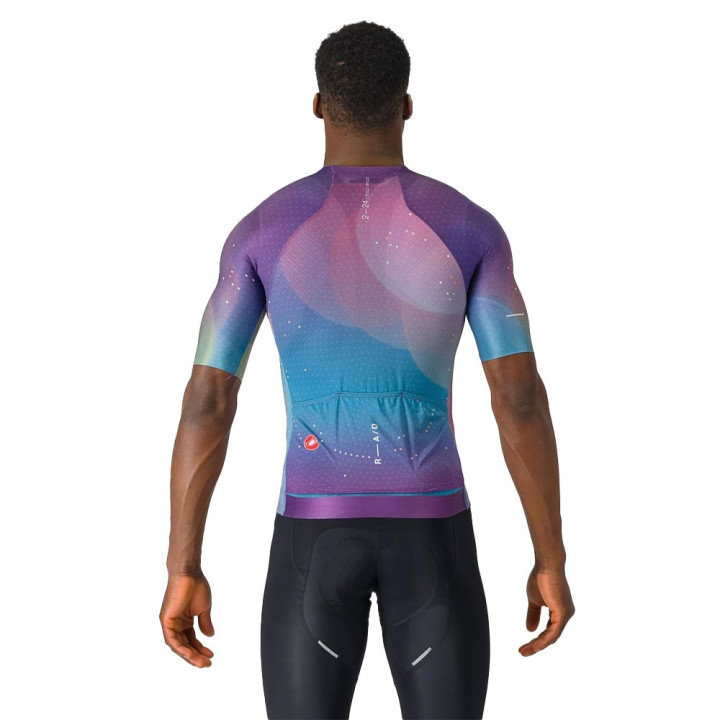 Castelli Maglia Ciclismo R-A D Multicolore Purple Uomo