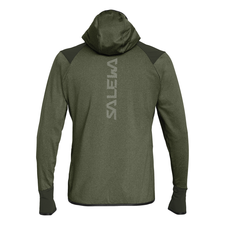 Salewa Giacca Trekking Felpa In Pile Agner Hybrid Pl Dark Olive Mealnge Uomo