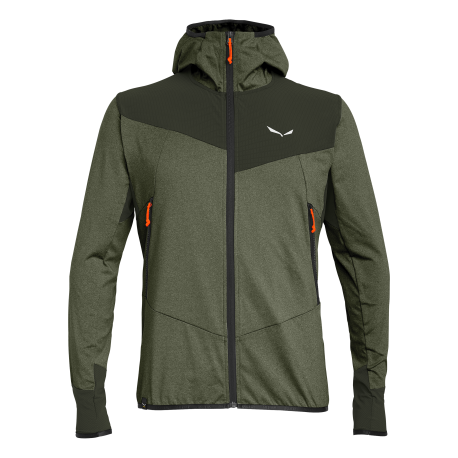 Salewa Giacca Trekking Felpa In Pile Agner Hybrid Pl Dark Olive Mealnge Uomo