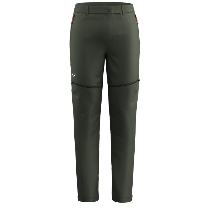 Salewa Pantaloni Trekking Puez Talveno 2In1 Dark Olive Uomo