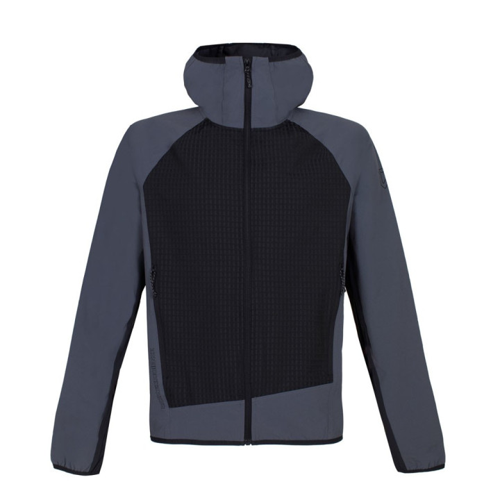 Rock Experience Giacca Trekking Softshell Razor Blade Hoodie Caviar Ebony Uomo