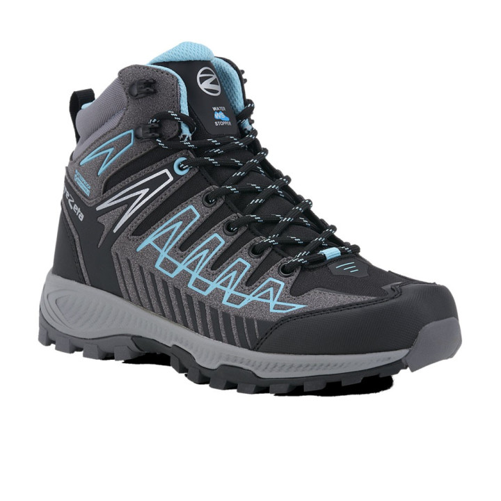 Trezeta Thunder Mid Wp Grigio Scuro Azzurro - Pedule Trekking Donna