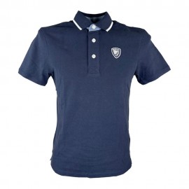 Mezza Manica logo Ricamato blu
