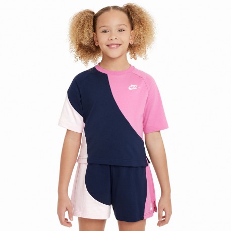 Nike T-Shirt Multicolore Fuxia Bambina