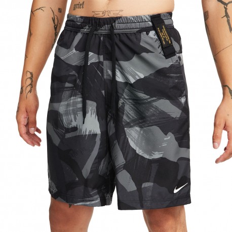Nike Shorts Sportivi Camouflage Grigio Uomo