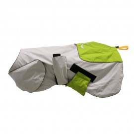 Cappottino Per Cani Anti-Pioggia Windbreaker lime bianco