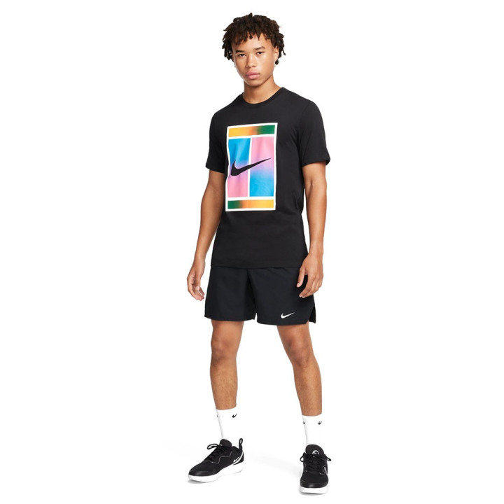 Nike Pantaloncini Tennis Court Victory Dri-FIT Nero Bianco Uomo
