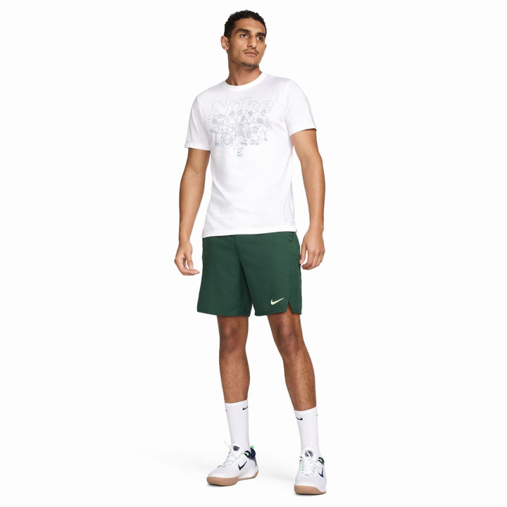 Nike Maglia Tennis Court Scritta Bianco Uomo