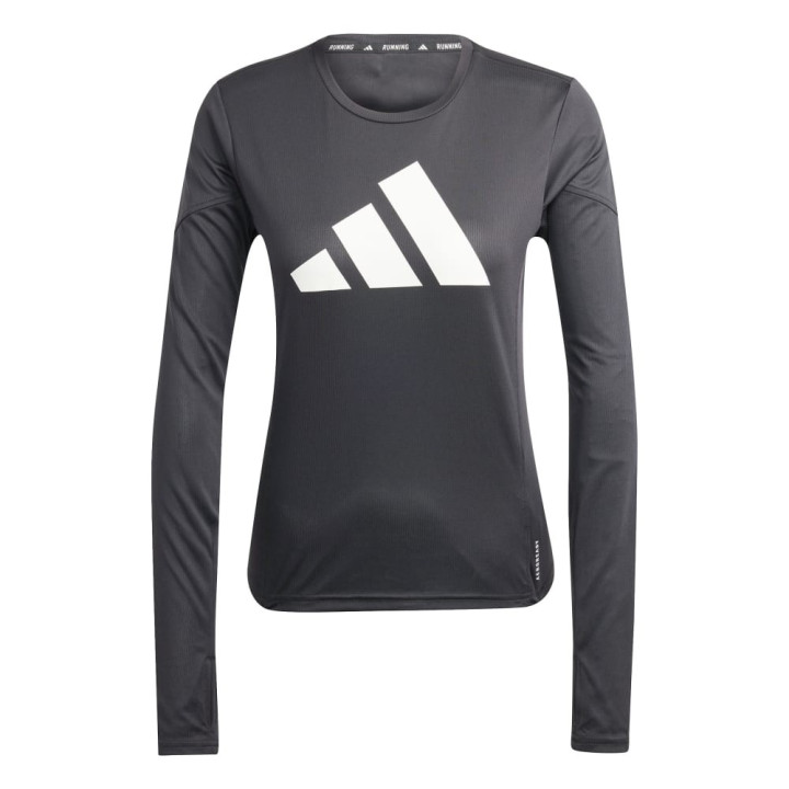 ADIDAS Maglia Running Manica Lunga Energized Nero Bianco Donna