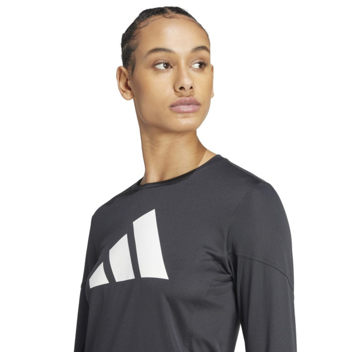 ADIDAS Maglia Running Manica Lunga Energized Nero Bianco Donna