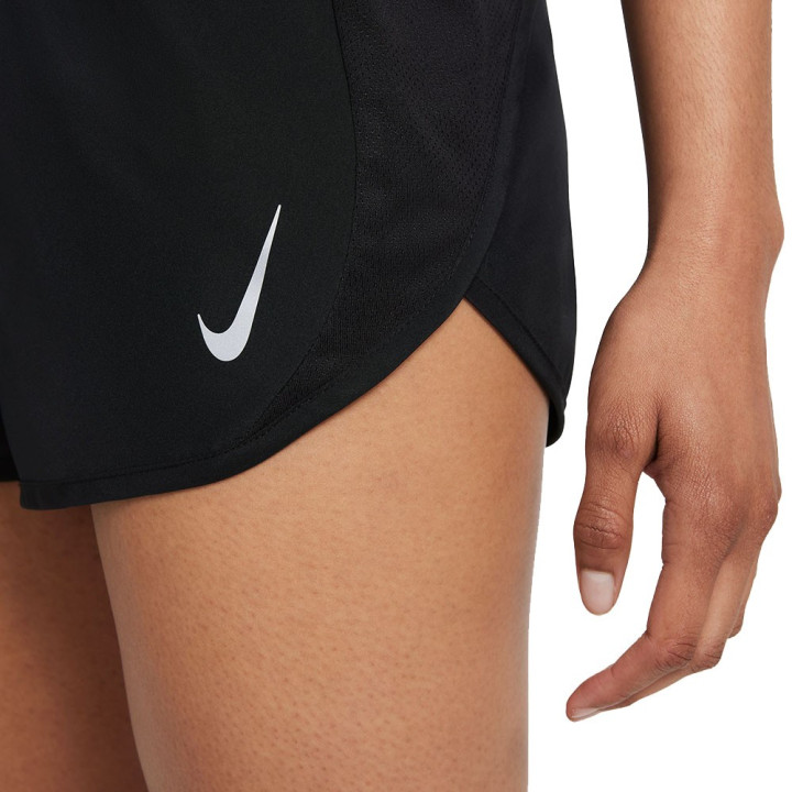 Nike Pantaloncini Running Tempo Race Nero Argento Donna