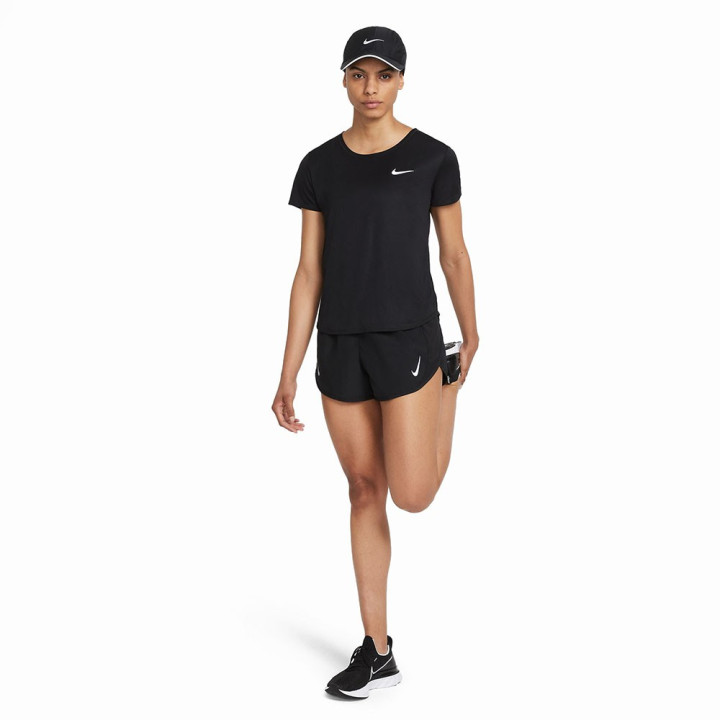 Nike Pantaloncini Running Tempo Race Nero Argento Donna