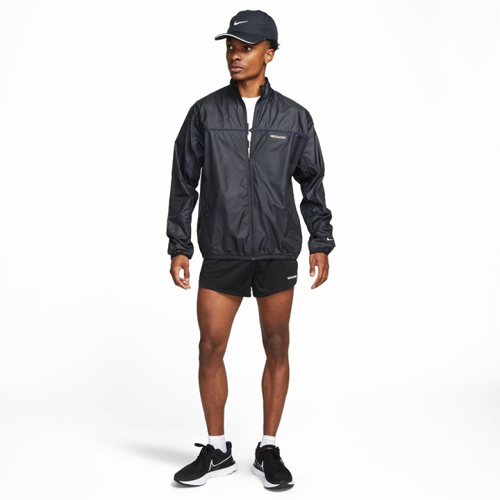 Nike Giacca Running Track Club Nero Blu Navy Bianco Uomo